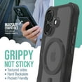 thumbnail image 2 of Smartish® iPhone 16 Protective Magnetic Case - Gripzilla Compatible with MagSafe [Rugged + Tough] Heavy Duty Grip Armored Slim Cover w/ Drop Tested Protection for Apple iPhone 16 - Clearly Black, 2 of 6