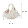 thumbnail image 4 of Cesta de perlas para niña de las flores, cesta de flores para boda, ceremonia y fiesta., 4 of 8