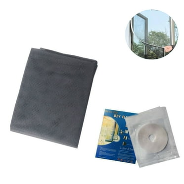 AUQ Window Screen, Mesh Bug Screen, Indoor Insect Fly Screen Curtain, 59"*51", Black
