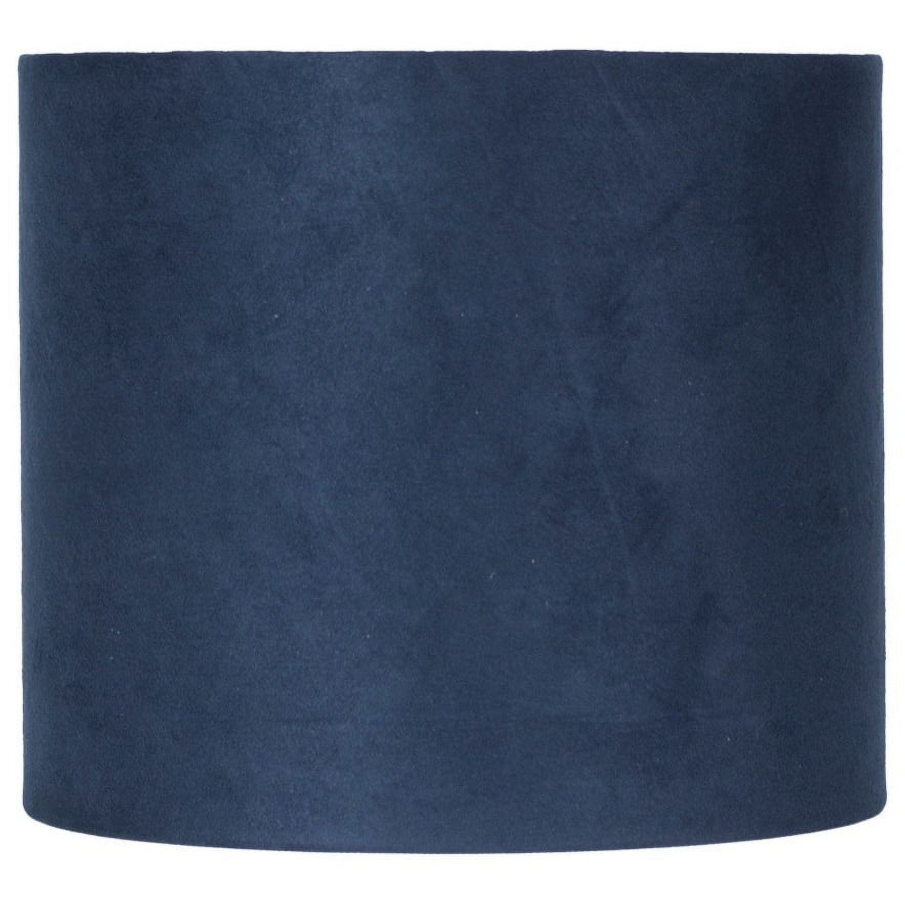 Classic Drum Suede Lamp Shade, Navy Blue, 8" to 16" Bottom Size 12"