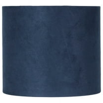 Classic Drum Suede Lamp Shade, Navy Blue, 8" to 16" Bottom Size 8"