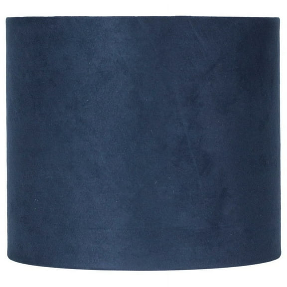 Classic Drum Suede Lamp Shade, Navy Blue, 8" to 16" Bottom Size 8"