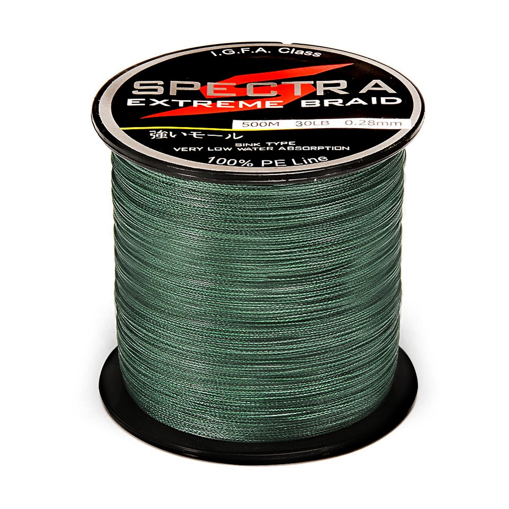 546 Yards/500M Braided Fishing Line Moss Green Size0.23MM/20LB