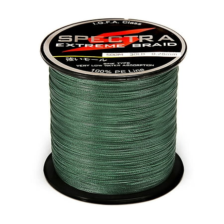 546 Yards/500M Braided Fishing Line - Moss Green (Best Fishing Knot For Braid)