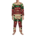 thumbnail image 3 of Fotbe Christmas Vintage Red Truck Pattern Long Sleeve Pajama Set for Men,Sleepwear Set,2-piece Loungewear Set,Soft PJs Comfy Nightwear with Pockets-X-Large, 3 of 7