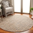 thumbnail image 2 of SAFAVIEH Natural Fiber Travis Geometric Area Rug, Rust/Natural, 6' x 6' Round, 2 of 7