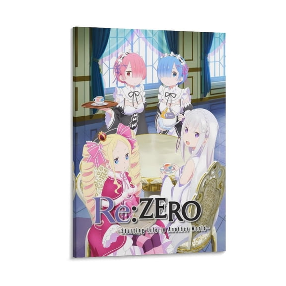 ReZero -Starting Life in Another World Canvas Wall Art Poster Decorative Bedroom Modern Home Print Picture Artworks Posters 24x36inch(60x90cm)