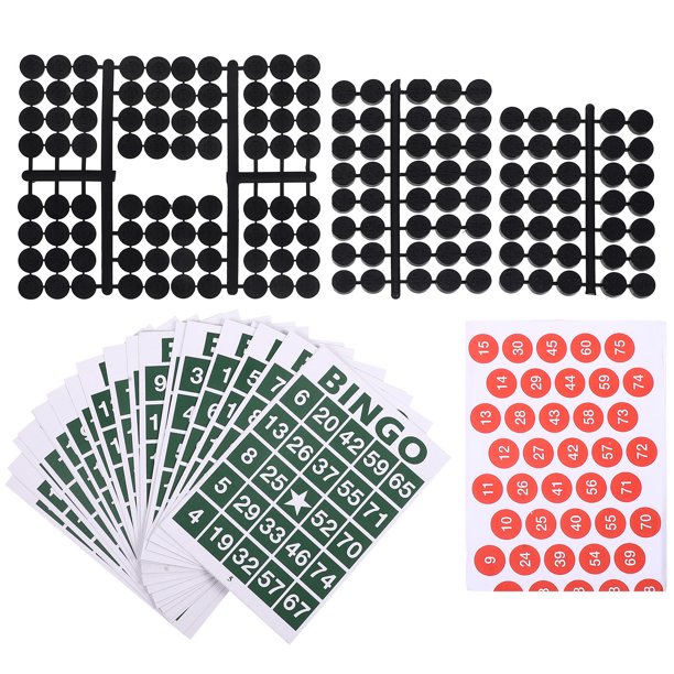 KAKOWELY juego de bingo para fiestas, tarjetas de números de bingo y accesorios para juegos de ajedrez numéricos