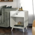 thumbnail image 6 of Furniture of America Danon 1-Drawer and 1-Shelf Wood Antique White End Table, 6 of 11