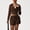 Brown, variant on PISONIC Workout Sets for Women 2 Piece Long Sleeve Zip Up Jacket, High Waisted Yoga Shorts Gym Workout Sets