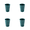 Blackish Green-4Pcs, variant on 4-Pack Vertical Ribbed High-Performance PP Water Cups, Simple and Stylish for Home Use, New Design Cold Water Cups (Green)