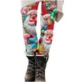 thumbnail image 4 of ClodeEU Women's Christmas Printed Leggings,High Waisted Shiny Leggings Pant,Trendy Legging Multicolor 09,Womens Plus S, 4 of 5