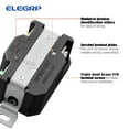 thumbnail image 3 of 20 Amp 125V NEMA L5-20R Locking Receptacle, Industrial Grade Grounding Twist Lock outlet, Black/White, 3 of 5