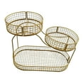 thumbnail image 3 of Cesta de frutas para mostrador, multiusos, gran capacidad, 3 niveles, malla metálica Oro A, 3 of 9