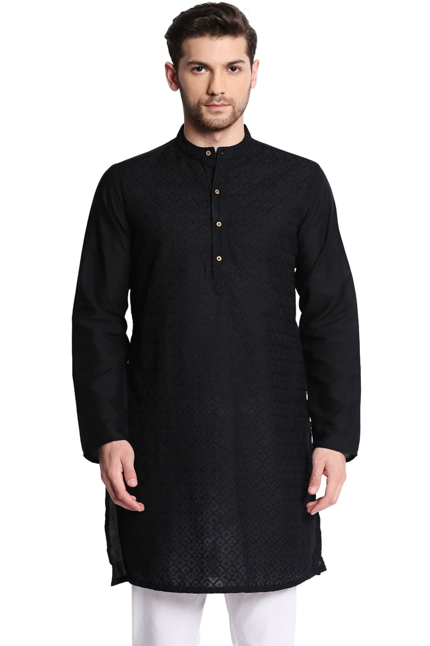 InSattva Men's Indian Mandarin Collar Handcrafted Fine Embroidered
