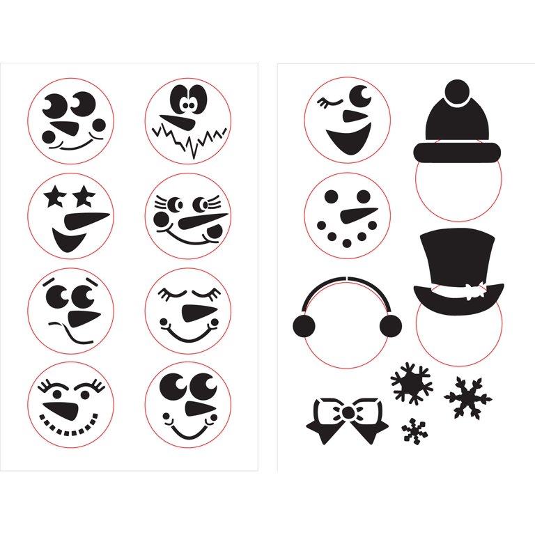 Snowman Face Stencil Set by StudioR12 - Select Size - USA Made - Craft DIY Winter Holiday Home Decorations - Mini Reusable Templates for Christmas Cookies, Ornaments - STCL7123 2 Inch Faces - Walmart.com snowman-face-stencil-set-by-studior12-select-size-usa-made-craft-diy-winter-holiday-home-decorations-mini-reusable-templates-for-christmas-cookies-ornaments-stcl7123-2-inch-faces-walmart-com