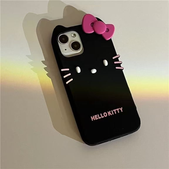 Simple Hello Kitty Soft Phone Case For iPhone  13 14 15 16 17 /Pro/Pro Max
