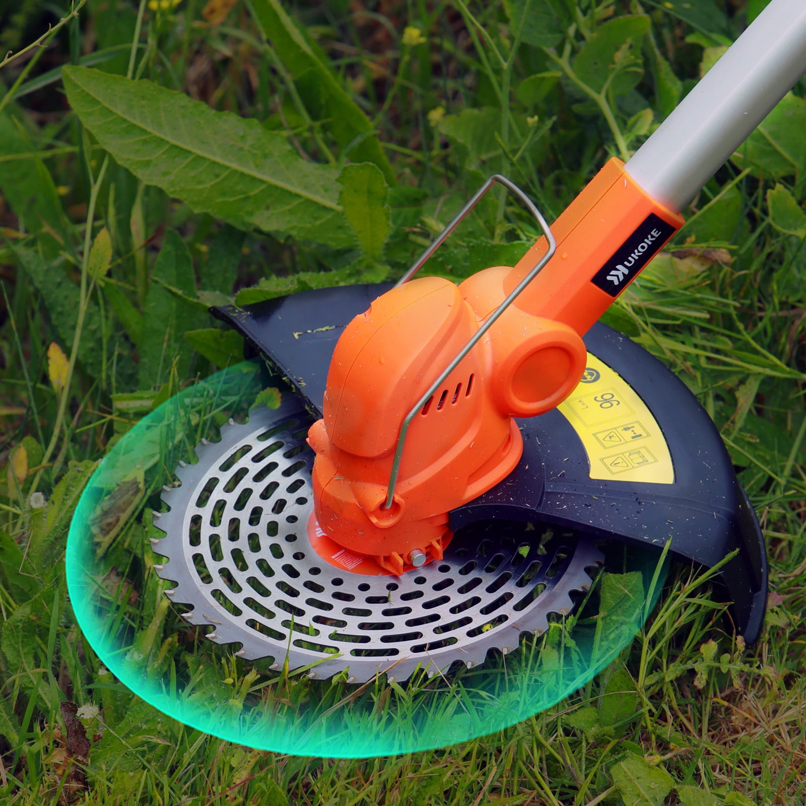 UKOKE ST2308-B 40V Cordless Grass Trimmer/Brush Cutter,Interchangeable Blade, with 2.0Ah Lithium-Ion Battery & Charger | Brushless Motor | 6500 RPM No-Load Speed | Lawn Trimming and Brush Cutting