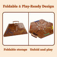 thumbnail image 5 of Grhonior Folding Wooden Wahoo Board Game Set Burnt Color 6 Player Integrated Accessory Storage 1 Pack Large 21 Inch, 5 of 9