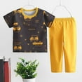 thumbnail image 2 of BXJX Girls Grafhic Tees and Shorts Outfit Sets- Short Sleeve Casual Cotton 2-Piece Summer Sets Brown Size 10-11T, 2 of 4