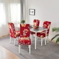 thumbnail image 5 of Dining Chair Covers Set of 4 Stretch Spandex Dining Room Chair Covers Parsons Chair Slipcovers Dining Chair Protector Anti-dust Chair Seat Protector for Dining Room Hotel, Kitchen, Party, 5 of 6
