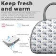 thumbnail image 2 of Polar Bear Cartoon Lunch Box for Women – Insulated Reusable Lunch Bag with Thermal Function, Large Capacity for Office, Beach & Picnics (Brown Aesthetic Design), 2 of 4