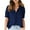 Navy, variant on WIZUTIZ Top for Women Sales Plus Size Cotton Linen Linen Athletic Tshirts V-Neck Tunics Ladies Shirts Vintage Solid Tops Ultra Soft Trendy Tshirt Loose Fit Short Sleeve Blouse T-shirt Bl