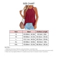 thumbnail image 3 of Blusa informal sin mangas con cuello halter para mujer, blusa informal holgada con volantes a la moda, suave y transpirable, para verano, 3 of 5