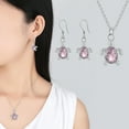 thumbnail image 5 of HHBEAUTY Crystal Turtle Pendant Necklace Earring Set for Women Cute Animal Sea Turtle Clavicle Necklace Drop Earrings Jewelry Set，Pink, 5 of 5