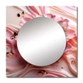 thumbnail image 2 of Designart "Flowing Blossom Art Gentle White And Soft Blush III" Abstract Shapes Pink Large Square Mirror - Square Bedroom Mirror Printed Wall Decor - Transitional Square Printed Wall Mirror Art, 2 of 5