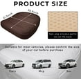 thumbnail image 2 of 1 Piece Car Seat Bottom Covers Pad for Most Vehicles Car Accessories Anti Slip Leather Auto Front Seat Cushion Cover with Storage Pocket Seat Protector Wrap Around The Bottom, Coffee, 2 of 10