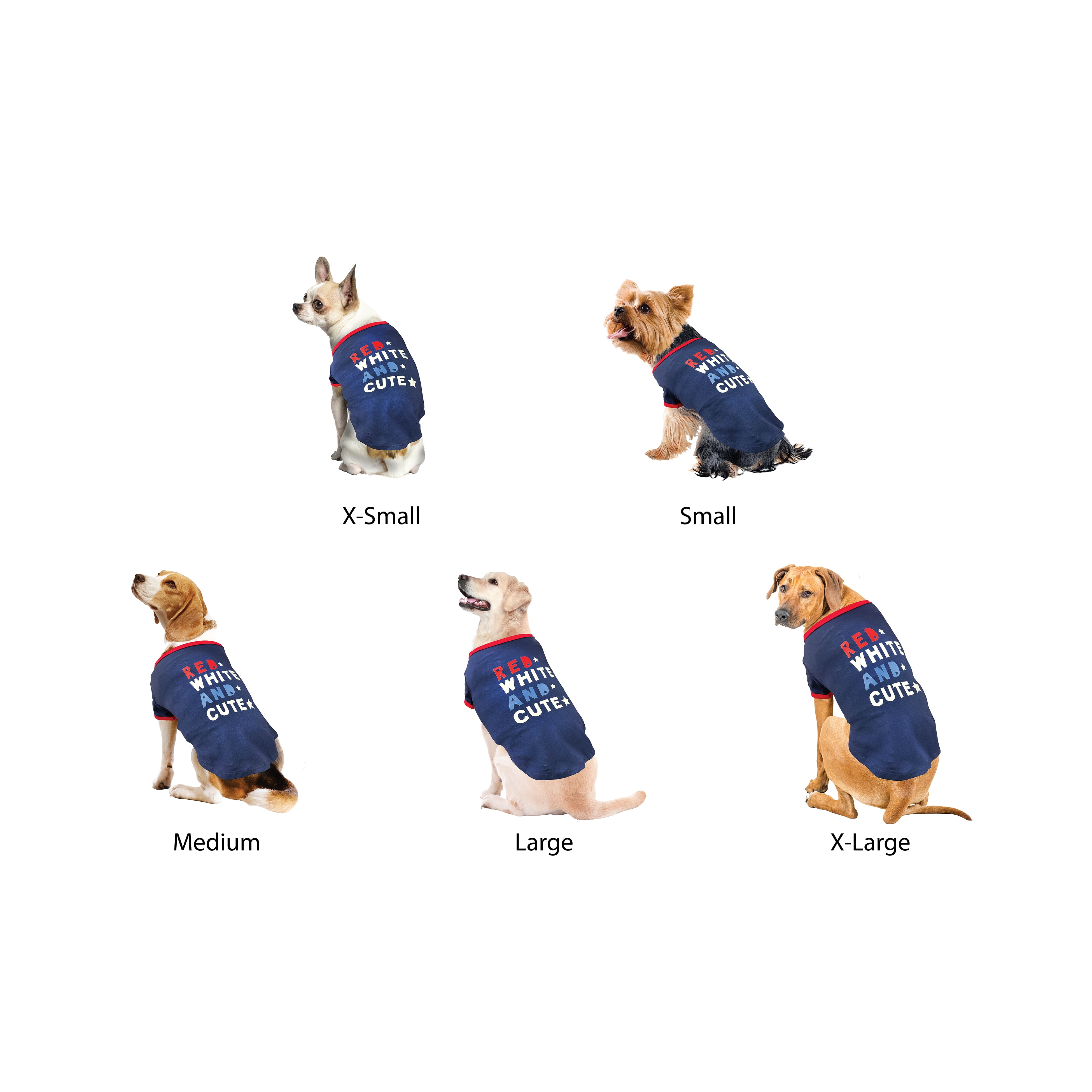 Best Furry Friends T-Shirt for Dogs or Cats, Red White & Cute, Medium