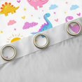 thumbnail image 4 of Erosebridal Colorful Cute Dinosaur Blackout Curtains Set of 2 (52x84 Each) For Girl Kids,Multicolor Clouds Print Window Curtains, 4 of 7