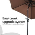 thumbnail image 5 of Autlaycil 7.5ft Outdoor Patio Umbrella with Tilt and Matching Base, Crank and Sturdy Ribs for Lawn, Garden, Backyard and Pool, Coffee, 5 of 6