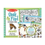 Melissa & Doug Seek and Find Sticker Pad, Animals (400+ Stickers, 14 Scenes to Color)