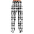 thumbnail image 6 of Dwralegc Christmas Pajama Pants Women Cute Snowflake Printed Holiday Elastic Waist Pajama Bottoms Casual Wide Leg Lounge Pants Drawstring Soft Winter Pj Pants with Pockets Gray L, 6 of 7