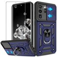 thumbnail image 1 of Funda ATUMP para Samsung Galaxy S20 Ultra con Protector de Pantalla HD, Resistente con Soporte Metálico Giratorio 360° [Grado Militar], Funda Protectora para Galaxy S20 Ultra 5G, Azul, 1 of 7