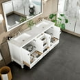 thumbnail image 5 of Eviva Aberdeen 72"W x 22"D White Double Sink Bathroom Vanity with White Carrara Quartz Vanity Top and Rectangular Undermount Sinks, 5 of 8