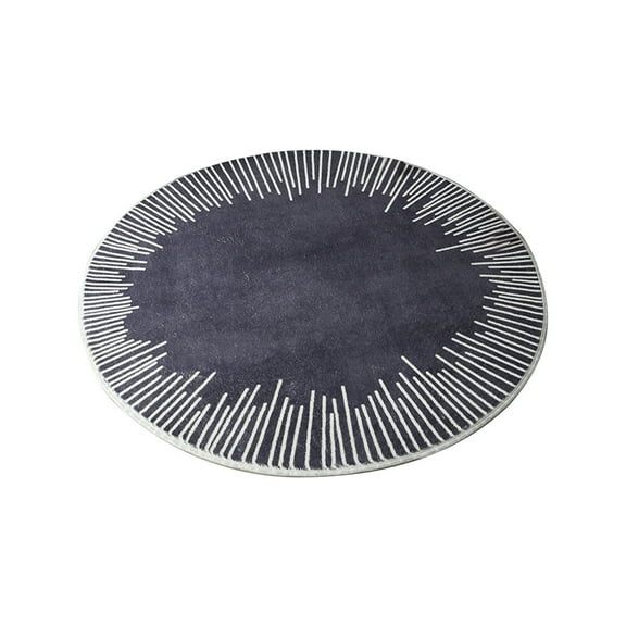 OAVQHLG3B Small Round Rugs, Washable 24 inch Vintage Non-Slip Circle Rug with Rubber Backing Foldable Low Pile Design for Living Room Bedroom