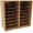 Brown, variant on AdirOffice Wooden Adjustable Literature Organizer, 12 Compartment Office Mailbox, Black