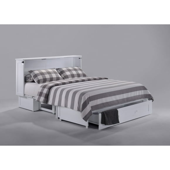 Night and Day Clover Queen Size Murphy Bed Cabinet with Gel Memory Foam Mattress