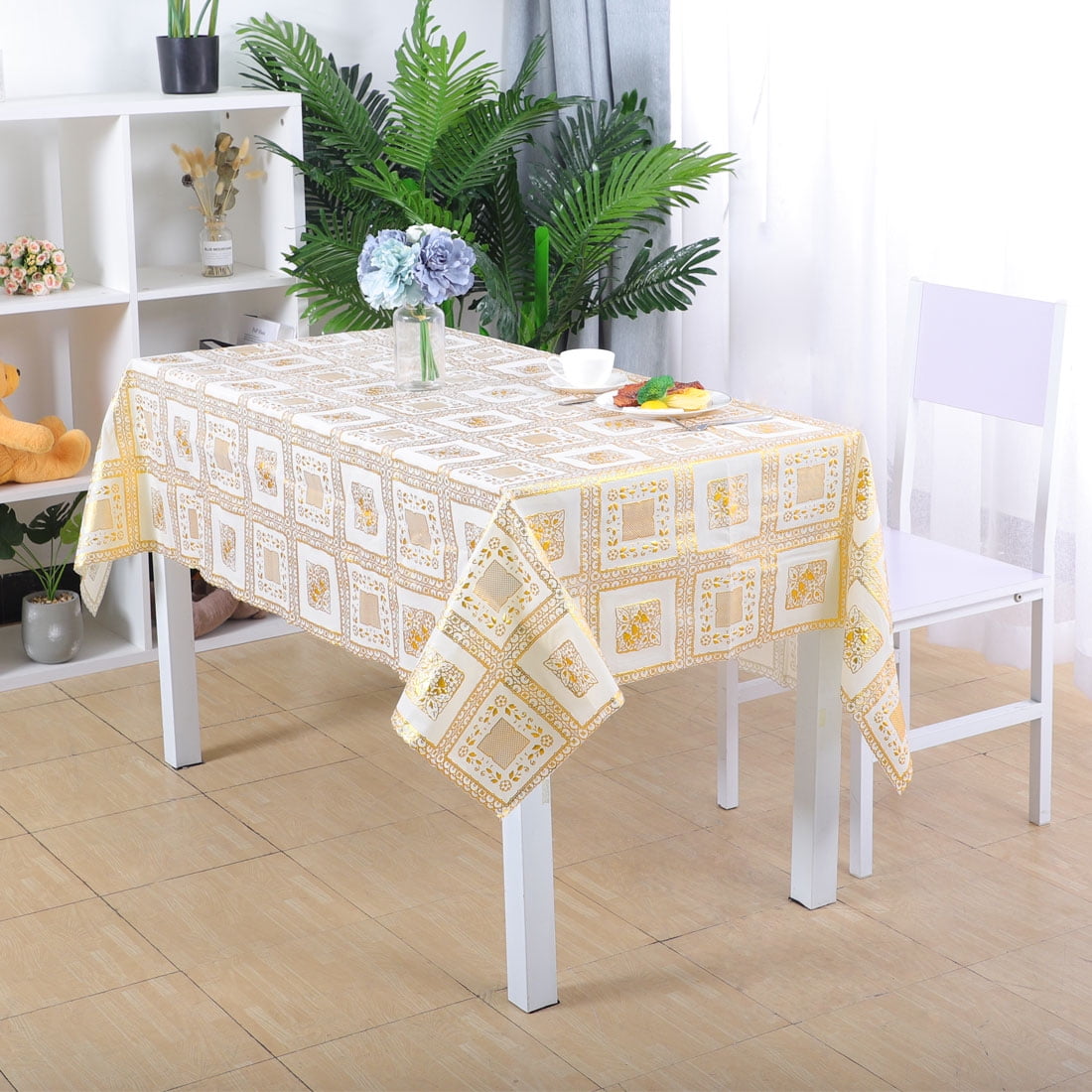 Rectangle Tablecloths PVC Table Cover Indoor Outdoor Tabletop Wedding ...