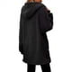 thumbnail image 4 of Sudadera con Capucha Larga y Holgada de Felpa con Cremallera para Mujer, Otoño e Invierno Negro XL, 4 of 9