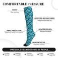 thumbnail image 3 of Lsque Seahorse Pattern Sport Compression Socks for Men & Women 15-20 mmHg Knee High Nurse Pregnant Running Medical and Travel Athletic, 3 of 6