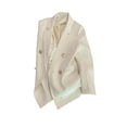 thumbnail image 1 of Fashnice Veste d'Extérieur pour Femmes, Blazer à Double Boutonnage, Cardigan Décontracté pour Bureau, Blanc Cassé m, 1 of 4