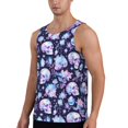 thumbnail image 2 of Rateoe Skull crystal flower Pattern Sleeveless Gym Shirt Muscle Tee Breathable Workout Shirt Slim-Fit Tank Quick Dry Fit Muscle Tank Top Bodybuilding Sleeveless T Shirt-, 2 of 7
