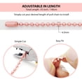 thumbnail image 4 of Pink Shower Curtain Hooks, 55 Inch Ball Chain Design, 12 Pack Rust-Resistant Metal Curtain Rings for Bathroom Rods, Heavy Duty 4.5mm Shower Curtain Hangers, 4 of 5