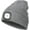Gray, variant on Unisex Beanie Hat with The Light, Gifts for Women Men Dad Father, USB Rechargeable LED Headlamp Cap