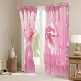 thumbnail image 3 of Feelyou Princess Bowknot Pink Black Out Curtains, Fashion Sequin Print Curtains Pack of 2 (42x63 Each), Teens Kids Girls Women Bedroom Curtains, Black Out Curtains Decor, 3 of 6