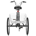thumbnail image 4 of Lilypelle Folding Tricycle, 24" Three Wheel Bicycle for Adult, 7 Speed Adult Tricycle,Trike Cruiser With Big Basket for Exercise Shopping Picnic Outdoor Activitiess,Black, 4 of 7